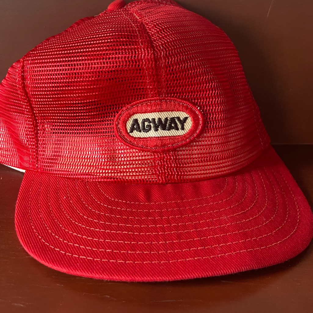 Vintage Red Agway Snapback Trucker Hat